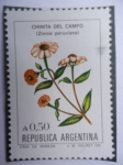 Sellos de America - Argentina -  Chinita del Campo- (Zinnia Peruviana)