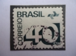 Sellos de America - Brasil -  Correo Brasil-Cifra, 0,40 Cts.