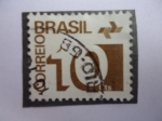 Sellos de America - Brasil -  Correo Brasil-Cifra, 0,10 Cts.