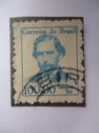 Stamps : America : Brazil :  Antonio Goncalves Dias (1823-1864) Poeta.
