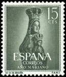 Stamps Spain -  ESPAÑA SEGUNDO CENTENARIO Nº 1133 ** 15C VERDE OSCURO AÑO MARIANO 