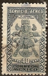 Stamps America - Mexico -  servicio aereo (ídolo Azteca).