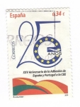 Stamps Spain -  XXV aniversario de la adhesión de España y Portugal a la CEE
