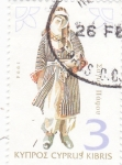 Stamps Asia - Cyprus -  Traje típico