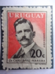 Sellos de America - Uruguay -  Dr. Carlos Vaz Ferreira (1872-1958)