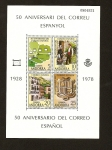 Sellos de Europa - Andorra -  50 Aniversario del Correo Español en Andorra HB