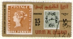 Stamps : Asia : United_Arab_Emirates :  25 UMM AL QIWAIN Centenario exposición de sellos