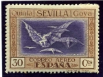 Sellos de Europa - Espa�a -  Quinta de Goya en la Exposicion de Sevilla. Manera de volar