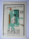 Sellos de America - Uruguay -  Campeonato Mundial de Voleibol-Montevideo Abril 1969