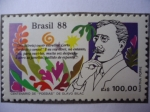 Stamps Brazil -  Centenario de ¨Poesías¨ de Olavo Bilac