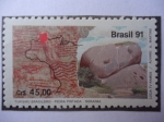 Sellos de America - Brasil -  Turismo Brasileiro- Pedra  Pintada - Roraima