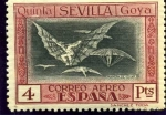 Stamps Spain -  Quinta de Goya en la Exposicion de Sevilla. Manera de volar