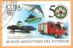 Stamps Cuba -  50  ANIVERSARIO  MINISTERIO  DEL  INTERIOR