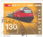 Stamps Switzerland -  Tren