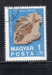 Stamps Hungary -  Fósil de Clupea hungarica