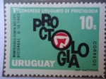 Sellos de America - Uruguay -  1er Congreso Uruguayo de Proctología - Montevideo-Punta del Este, 12-15-1963