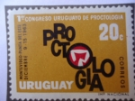 Stamps Uruguay -  1er Congreso Uruguayo de Proctología - Montevideo-Punta del Este, 12-15-1963
