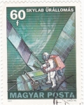 Stamps Hungary -  Satélite Skylab y astronauta