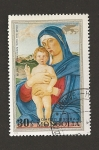 Stamps Mongolia -  Virgen con niño por Bellini