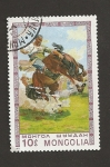 Stamps Mongolia -  Domando caballos