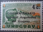 Stamps : America : Uruguay :  Cincuentenario Sociedad Arquitectos del Uruguay