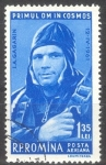Sellos de Europa - Rumania -  141 - Primer hombre en el espacio, Gagarin