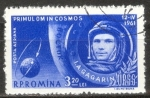 Stamps Romania -  142 - Primer hombre en el espacio, Gagarin