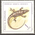Stamps Romania -  REPTILES.  EREMIAS  ARGUTA  DESERTI.