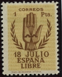 Stamps Spain -  ESPAÑA 854 II ANIVERSARIO DEL ALZAMIENTO NACIONAL