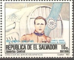 Stamps America - El Salvador -  50th.  ANIVERSARIO  DE  LA  FUERZA  AÈREA.  ENRICO  MASSI  PIONERO  DE  LA  AVIACIÒN.