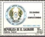 Stamps : America : El_Salvador :  50th.  ANIVERSARIO  DE  LA  FUERZA  AÈREA.  EMBLEMA  DE  LAS  FUERZAS  AÈREAS  AMERICANAS.
