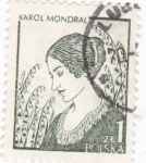 Stamps : Europe : Poland :  Karol Mondral -artísta