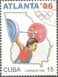 Stamps Cuba -  JUEGOS  OLÌMPICOS  DE  ATLANTA.  LEVANTAMIENTO  DE  PESAS.