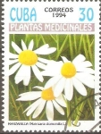 Sellos de America - Cuba -  PLANTAS  MEDICINALES.  MATRICARIA  CHAMOMILLA.