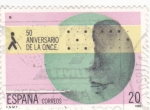 Stamps Spain -  50 Aniversario de la O.N.C.E    (8)