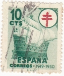Stamps Spain -  Pro-Tuberculosos- caravela  (8)