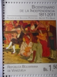 Stamps Venezuela -  Bicentenarioi de la Independencia 1811-2011 - Reunión de la sociedad Patriótica -(Sello 10de 10)