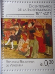 Stamps Venezuela -  Bicentenario de la Independencia 1811-2011 - Reunión de la sociedad Patriótica -(Sello 9de 10)