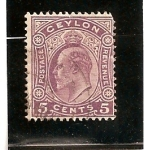 Stamps : Asia : Sri_Lanka :  Rey George V