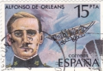 Stamps Spain -  Alfonso de Orleans- aviador militar  (8)