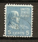 Stamps : America : United_States :  J. Monroe./ Papel tintado.