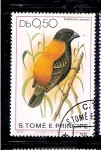Stamps : Africa : S�o_Tom�_and_Pr�ncipe :  Euplectes aureus, Obispo dorado