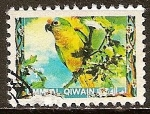 Stamps : Asia : United_Arab_Emirates :  La aratinga frentidorada (Eupsittula aurea).