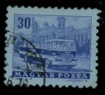 Stamps : Europe : Hungary :  autocar descubierto