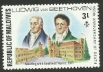 Sellos del Mundo : Asia : Maldivas : Beethoven y Goethe
