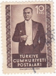 Stamps : Asia : Turkey :  Presidente Mustafa Kemal Atatürk