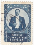 Stamps Turkey -  Presidente Mustafa Kemal Atatürk