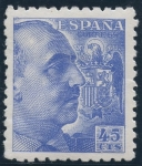 Stamps Spain -  ESPAÑA 926 GENERAL FRANCO Y ESCUDO DE ESPAÑA