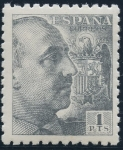 Stamps Spain -  ESPAÑA 931 GENERAL FRANCO Y ESCUDO DE ESPAÑA
