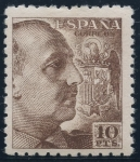 Stamps Spain -  ESPAÑA 934 GENERAL FRANCO Y ESCUDO DE ESPAÑA